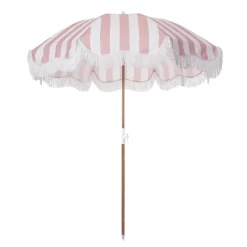 Daylesford Organic Garden Furniture>Beach Umbrella Pink Stripe