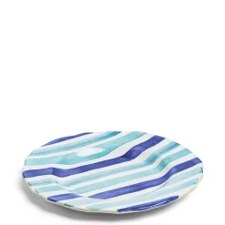 Daylesford Organic Tableware>Circus Stripe Blue Dinner Plate