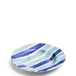 Daylesford Organic Tableware>Circus Stripe Blue Shallow Bowl