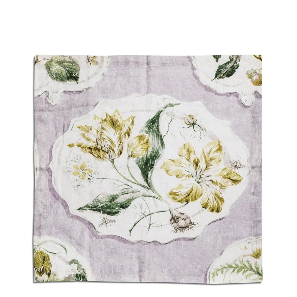 Daylesford Organic Table Linen|Tableware>Daylesford x Colefax Quince Garden Napkin in Lilac With Tulips