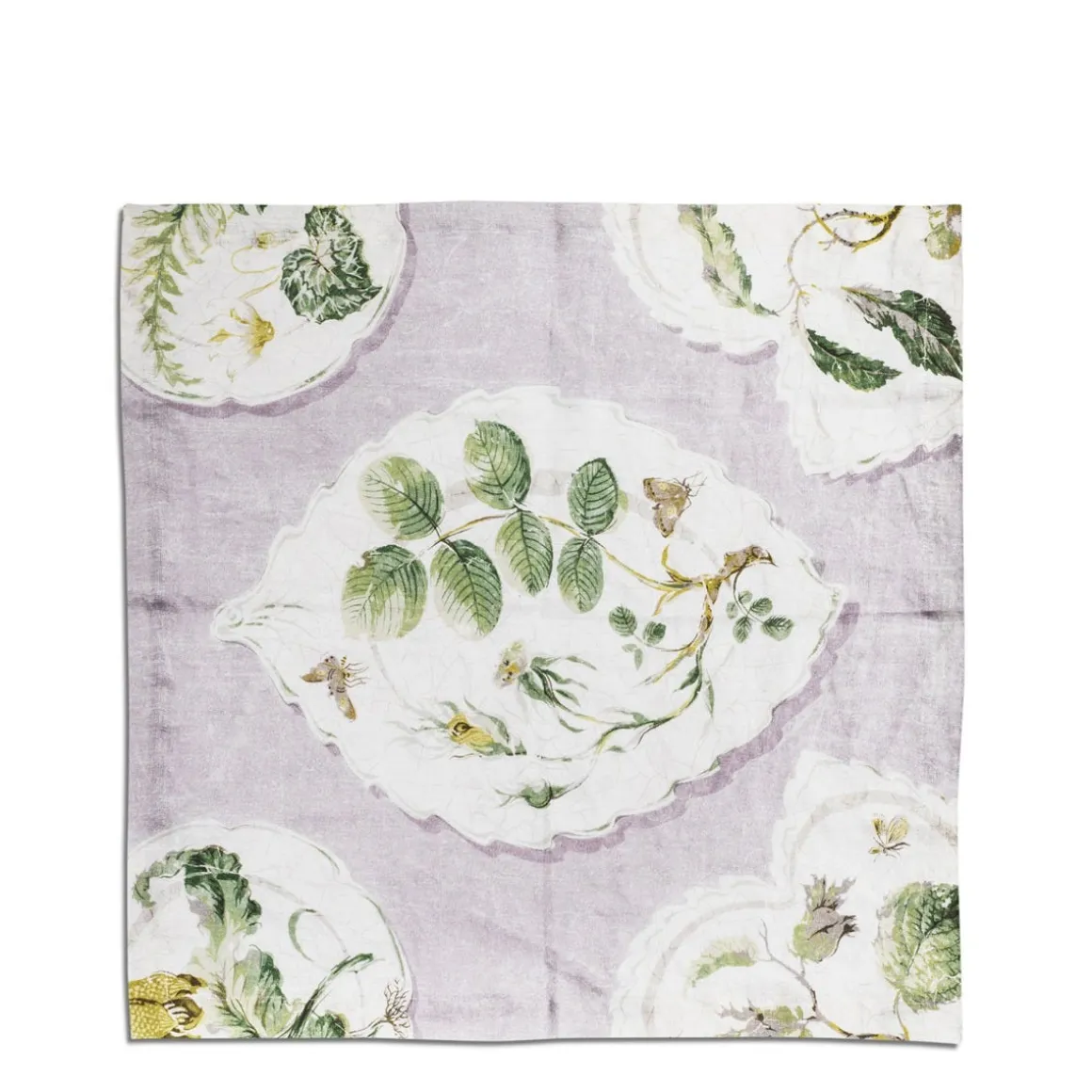 Daylesford Organic Table Linen|Tableware>Daylesford x Colefax Quince Garden Napkin in Lilac With Rosehip