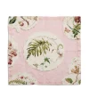 Daylesford Organic Table Linen|Tableware>Daylesford X Colefax Quince Garden Napkin in Pink with Fern