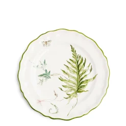 Daylesford Organic Tableware>Daylesford x Colefax Quince Garden Dinner Plate With Fern & Ivy