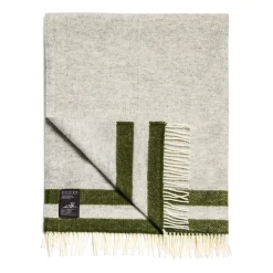Daylesford Organic Throws & Cushions>Elmstead Wool Throw Double Stripe Grey
