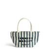Daylesford Organic Bags & Baskets>Farmers Market Stripe Mini Bag Blue