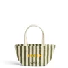 Daylesford Organic Bags & Baskets>Fresh Stripe Mini Bag Green