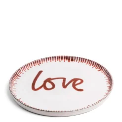 Daylesford Organic Tableware>Galley Love Large Red Plate