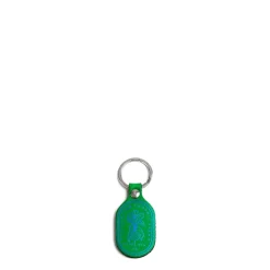 Daylesford Organic Bags & Baskets>Green Leather Key Fob with Vegetables