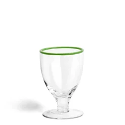 Daylesford Organic Glassware|Tableware>Idbury Wine Glass Green Rim