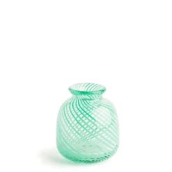 Daylesford Organic Vases & Flowers|Vases>Miro Green Spiral Stripe Vase