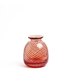 Daylesford Organic Vases & Flowers|Vases>Miro Red Spiral Stripe Vase