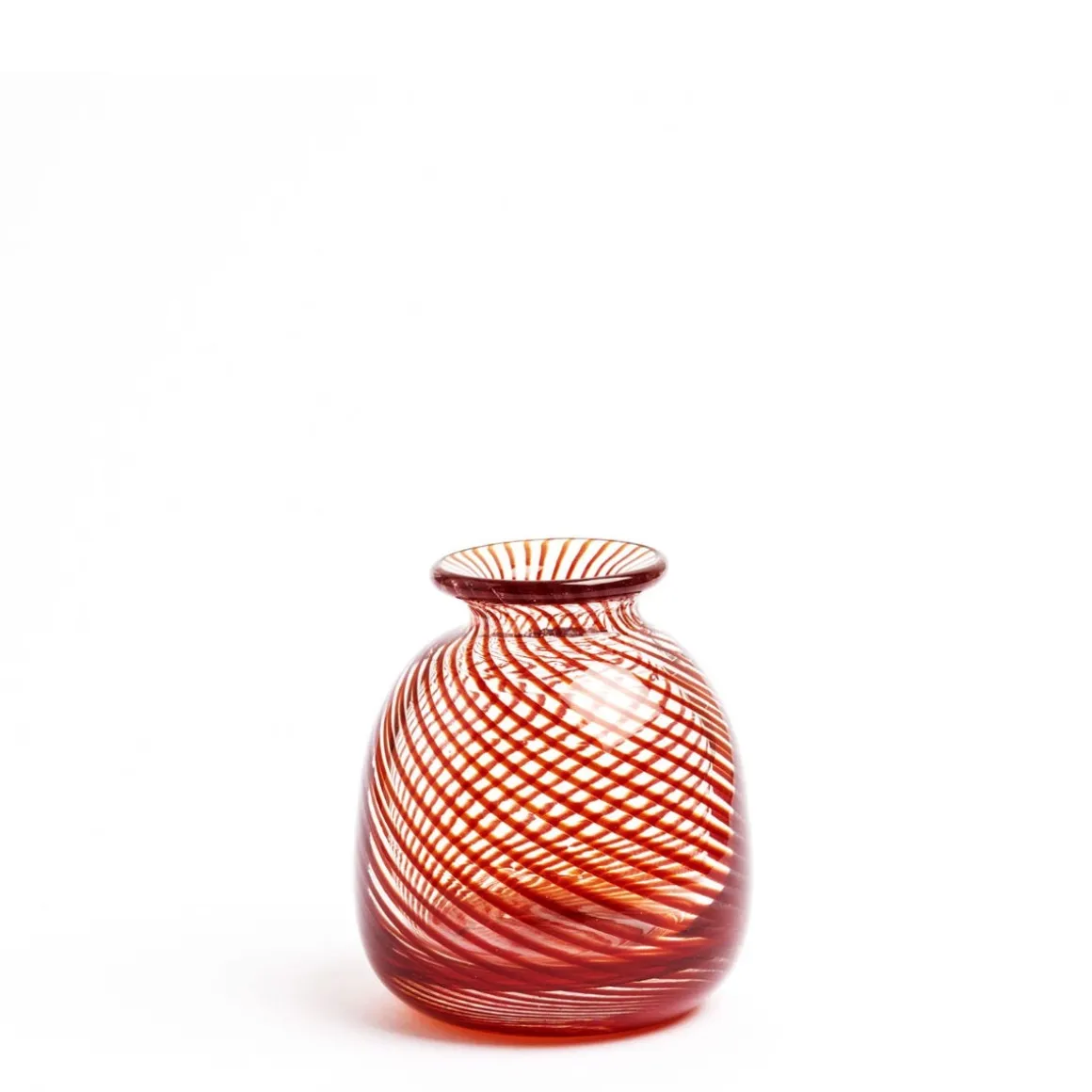 Daylesford Organic Vases & Flowers|Vases>Miro Red Spiral Stripe Vase