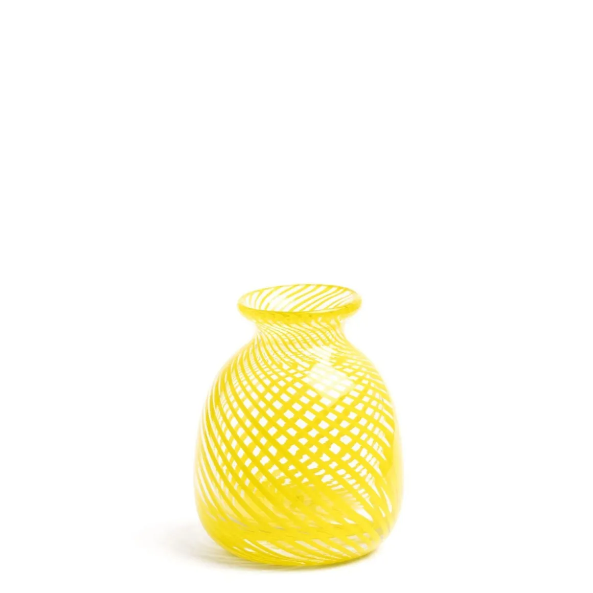Daylesford Organic Vases & Flowers|Vases>Miro Yellow Spiral Stripe Vase