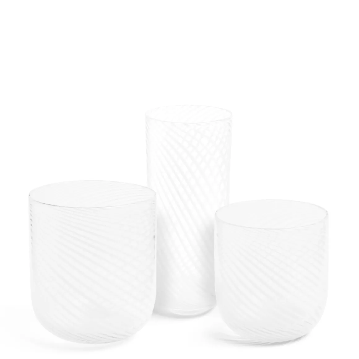 Daylesford Organic Vases & Flowers|Vases>Mondrian White Spiral Stripe Vase