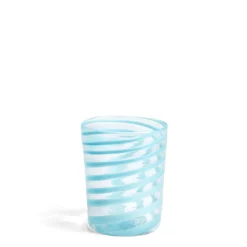 Daylesford Organic Glassware|Tableware>Murano Light Blue Spiral Stripe Glass
