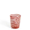Daylesford Organic Glassware|Tableware>Murano Red Spiral Stripe Glass