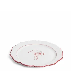 Daylesford Organic Tableware>Mushroom Field Plate Claret