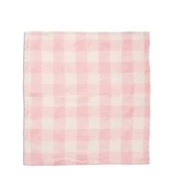 Daylesford Organic Table Linen|Tableware>Pink & White Check Napkin