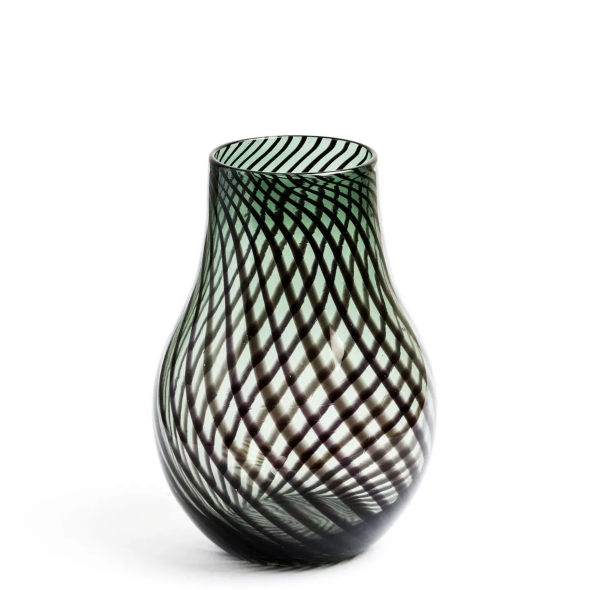Daylesford Organic Vases & Flowers|Vases>Riley Stout Green & Black Stripe Vase Tall