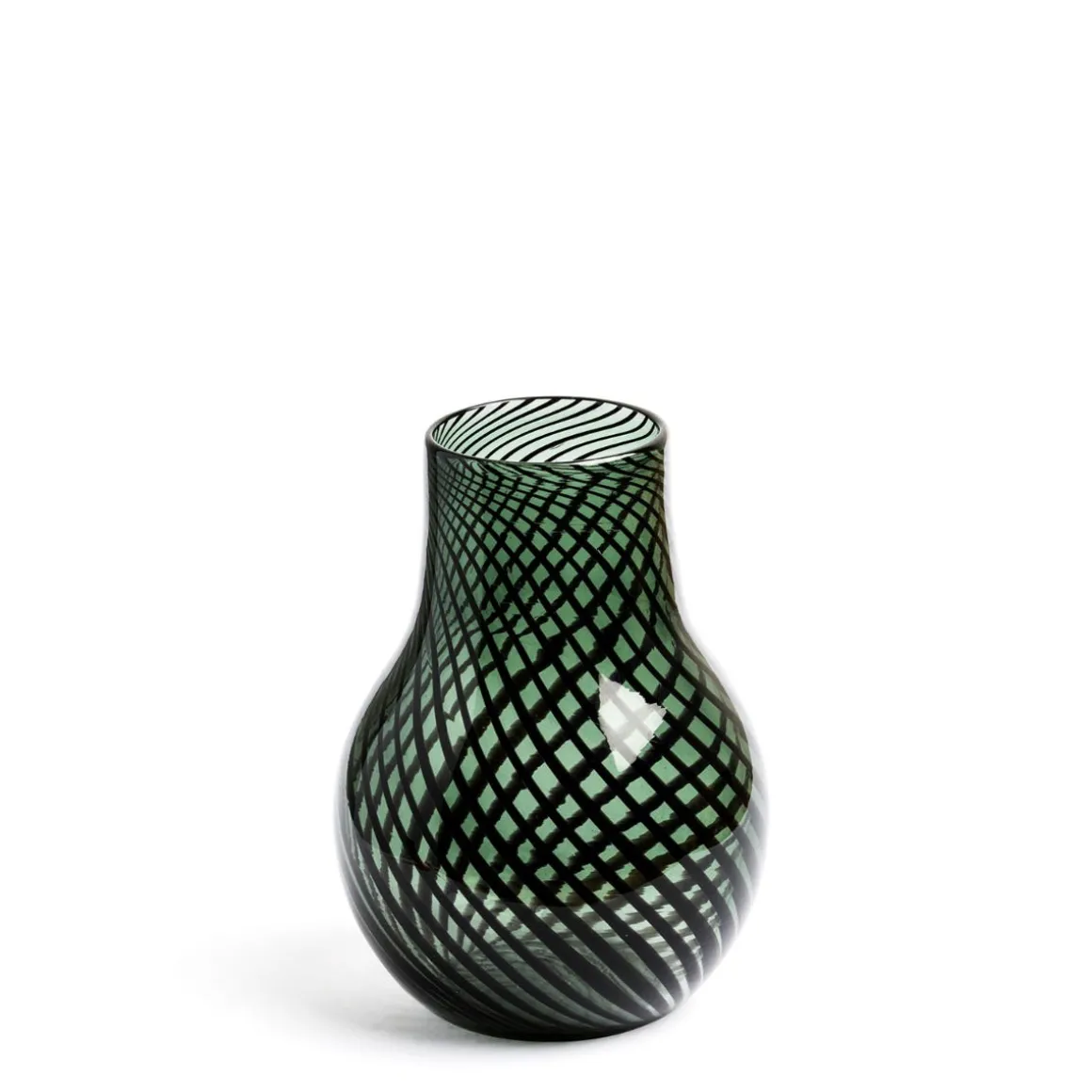 Daylesford Organic Vases & Flowers|Vases>Riley Stout Green & Black Stripe Vase Small