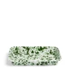 Daylesford Organic Tableware>Splatter Large Rectangular Dish Green Enamel