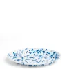 Daylesford Organic Tableware>Splatter Oval Dish Blue Enamel