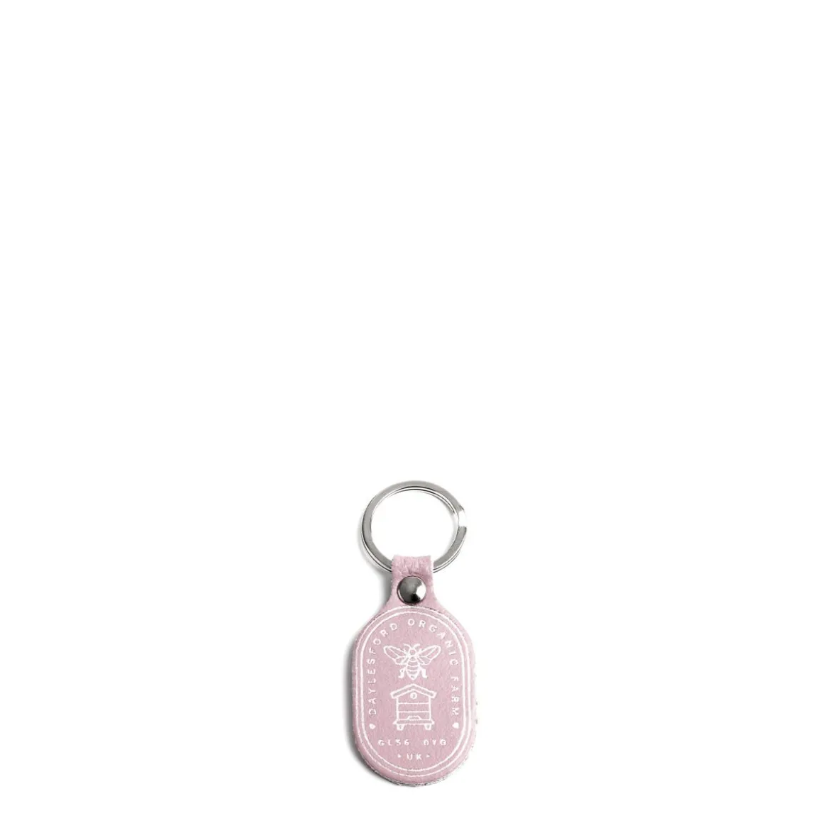 Daylesford Organic Bags & Baskets>Taupe Leather Key Fob with a Bee