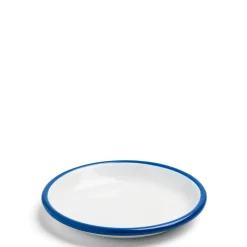 Daylesford Organic Tableware>White & Blue Enamel Plate Small