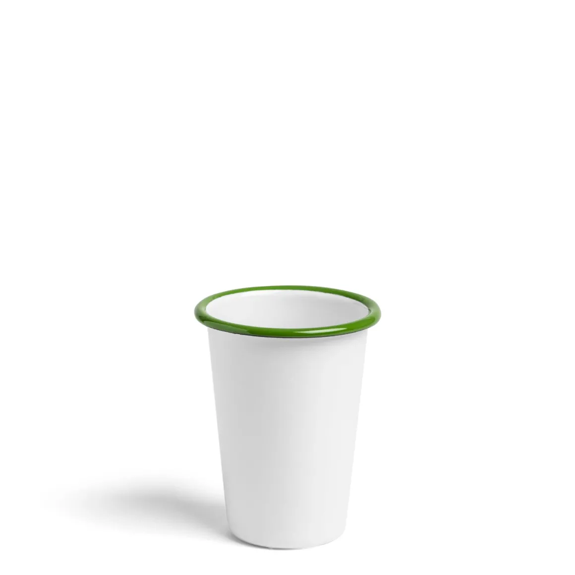 Daylesford Organic Tableware>White & Green Large Enamel Tumbler