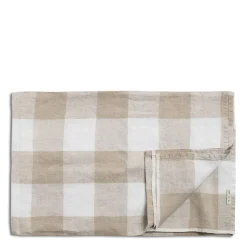 Daylesford Organic Table Linen|Tableware>White & Natural Check Tablecloth