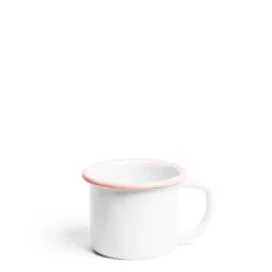 Daylesford Organic Tableware>White & Pink Enamel Mug
