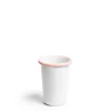Daylesford Organic Tableware>White & Pink Large Enamel Tumbler
